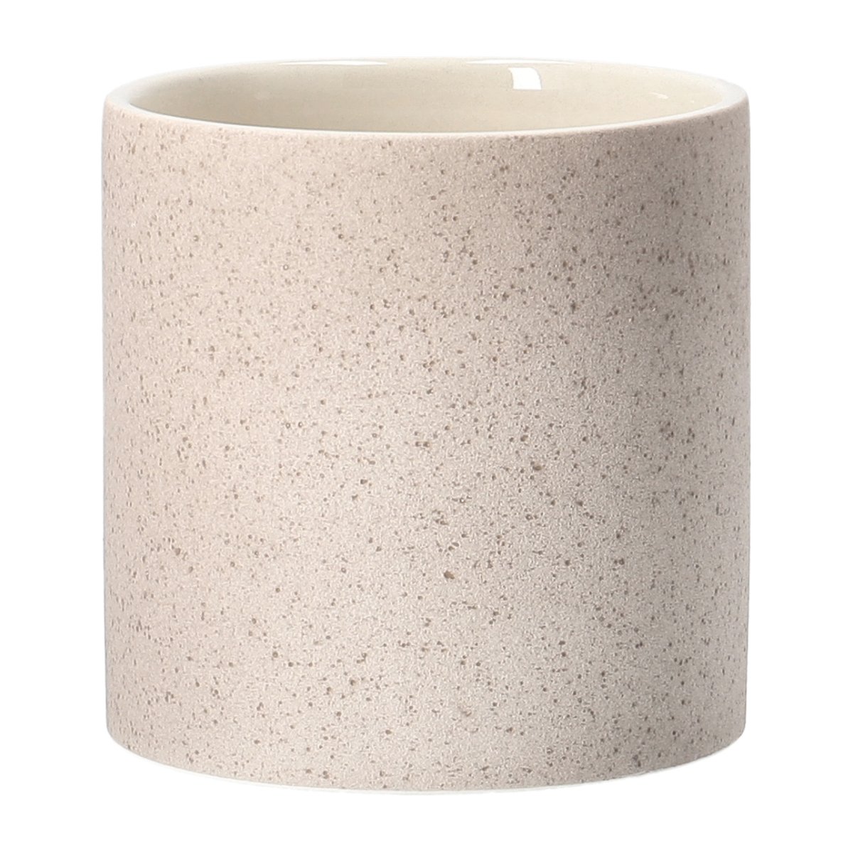 Bilde av Scandi Living Speckled krukke Ø 12 cm Beige