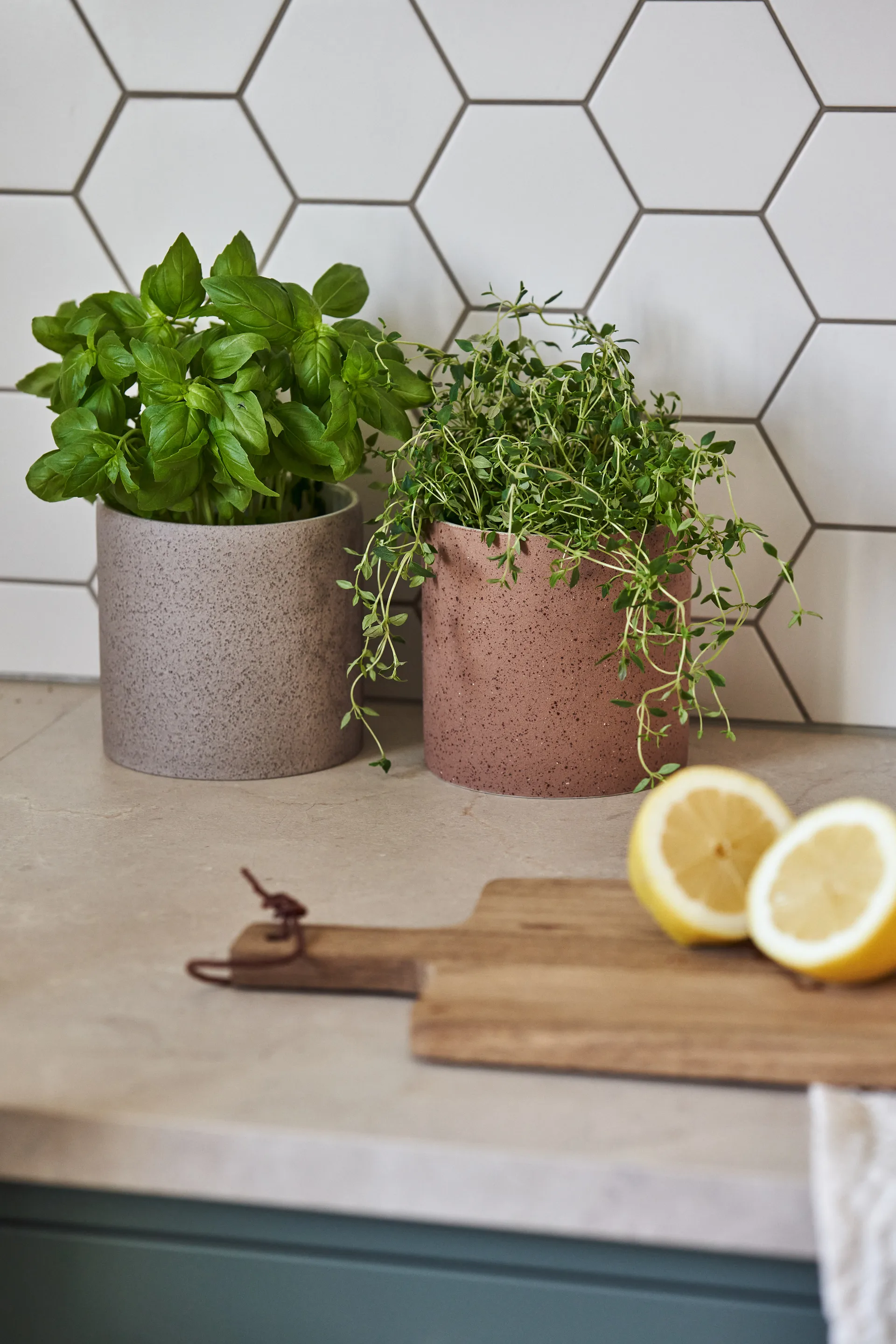 Speckled krukke Ø 12 cm, Beige Scandi Living