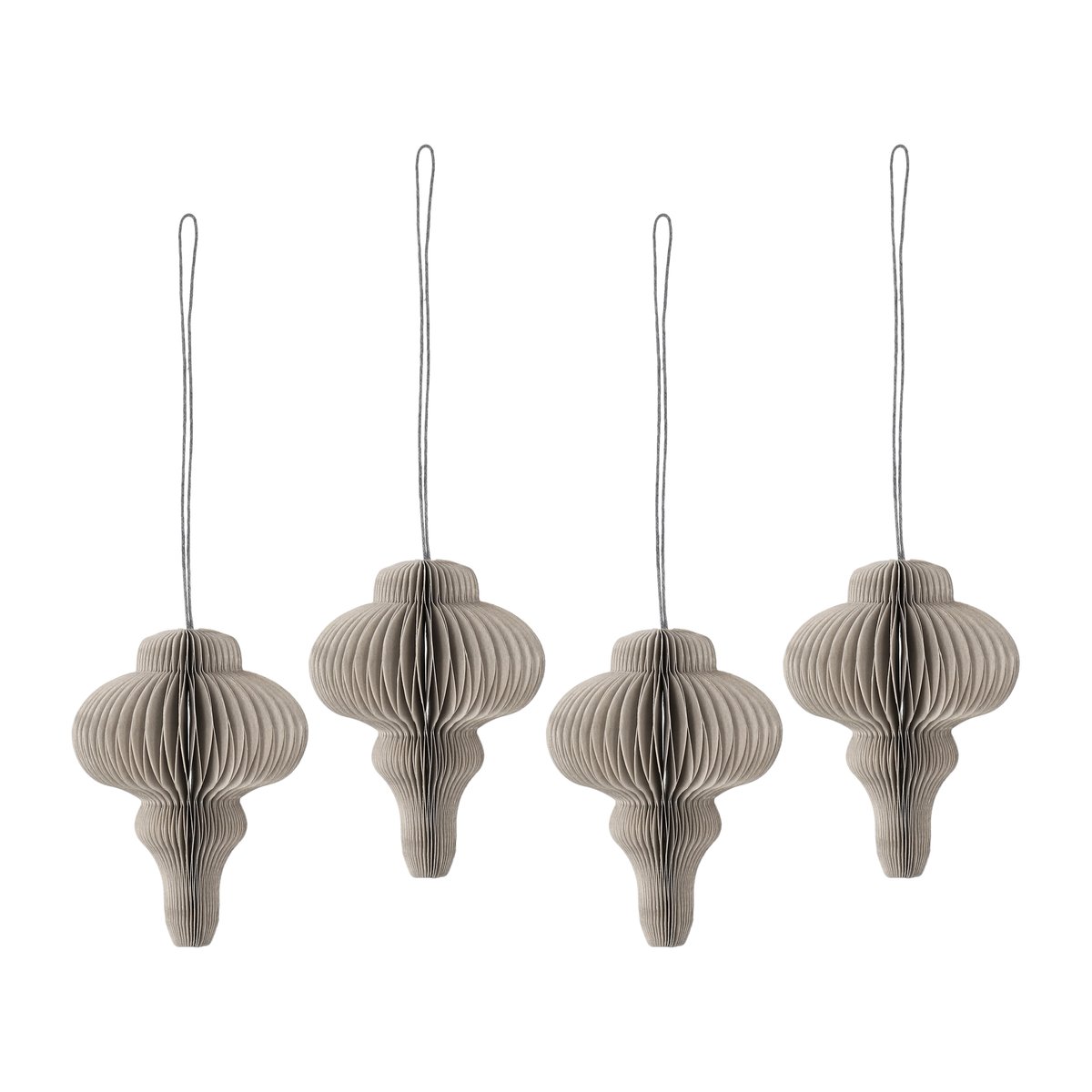 Scandi Living Spira juletrekuler 4-pakning Beige