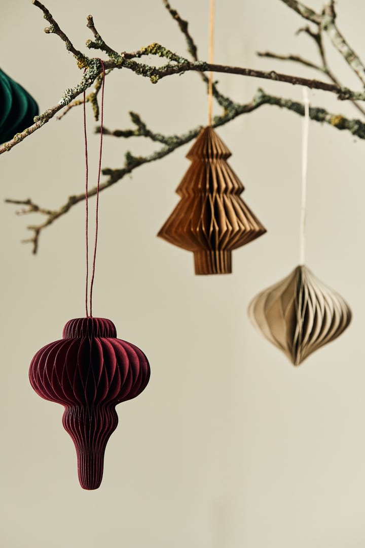 Spira juletrekuler 4-pakning, Red Scandi Living