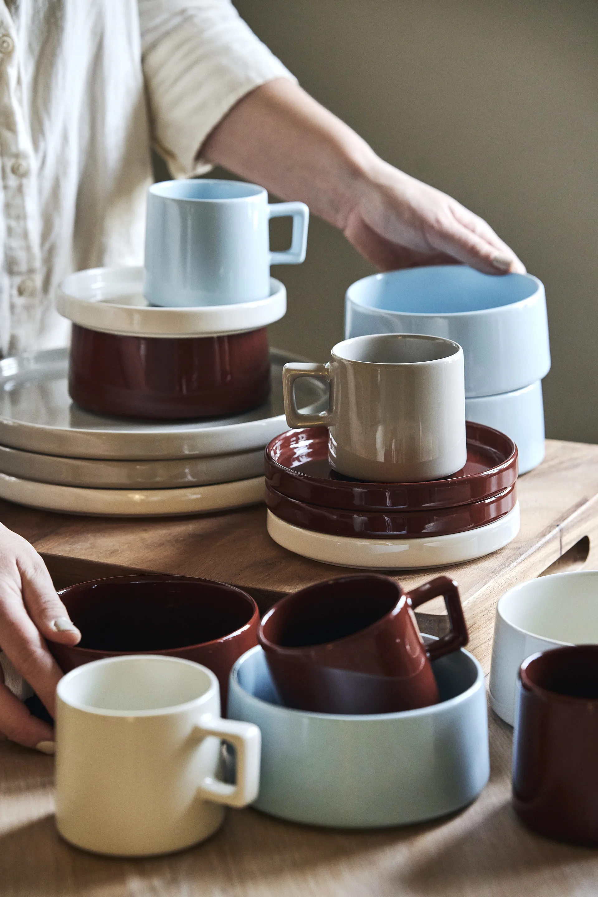 Taper frokostsett 12 deler - Rød Scandi Living