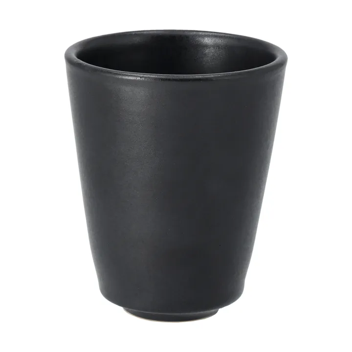 Terra cappuccinokopp - Svart steingods, 14,5 cl - Scandi Living
