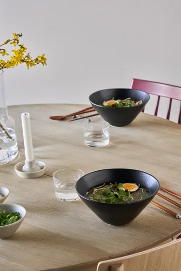 Terra ramenskål - Svart steingods, Ø20 cm - Scandi Living