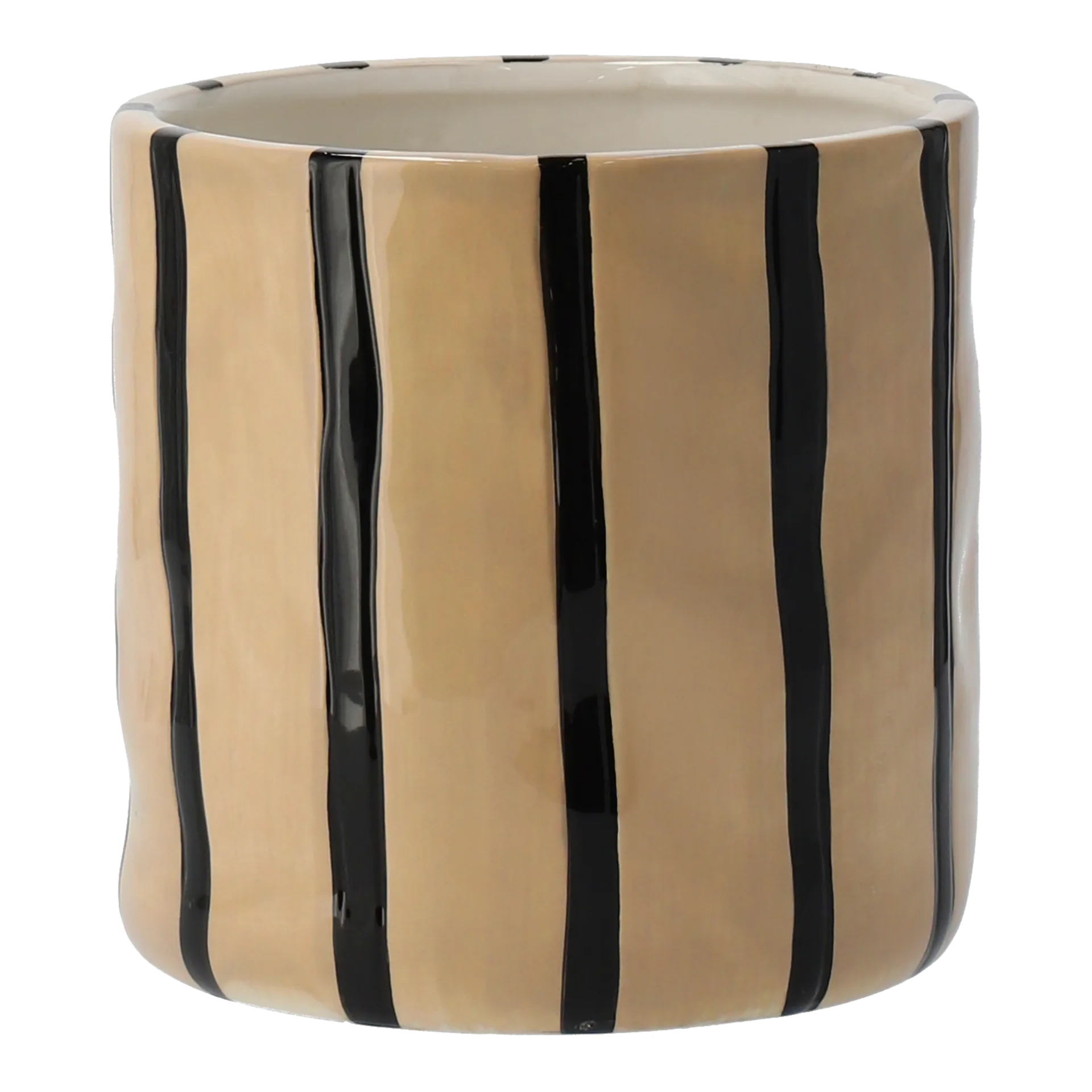 Thrive krukke Ø16 cm, Beige-svart Scandi Living