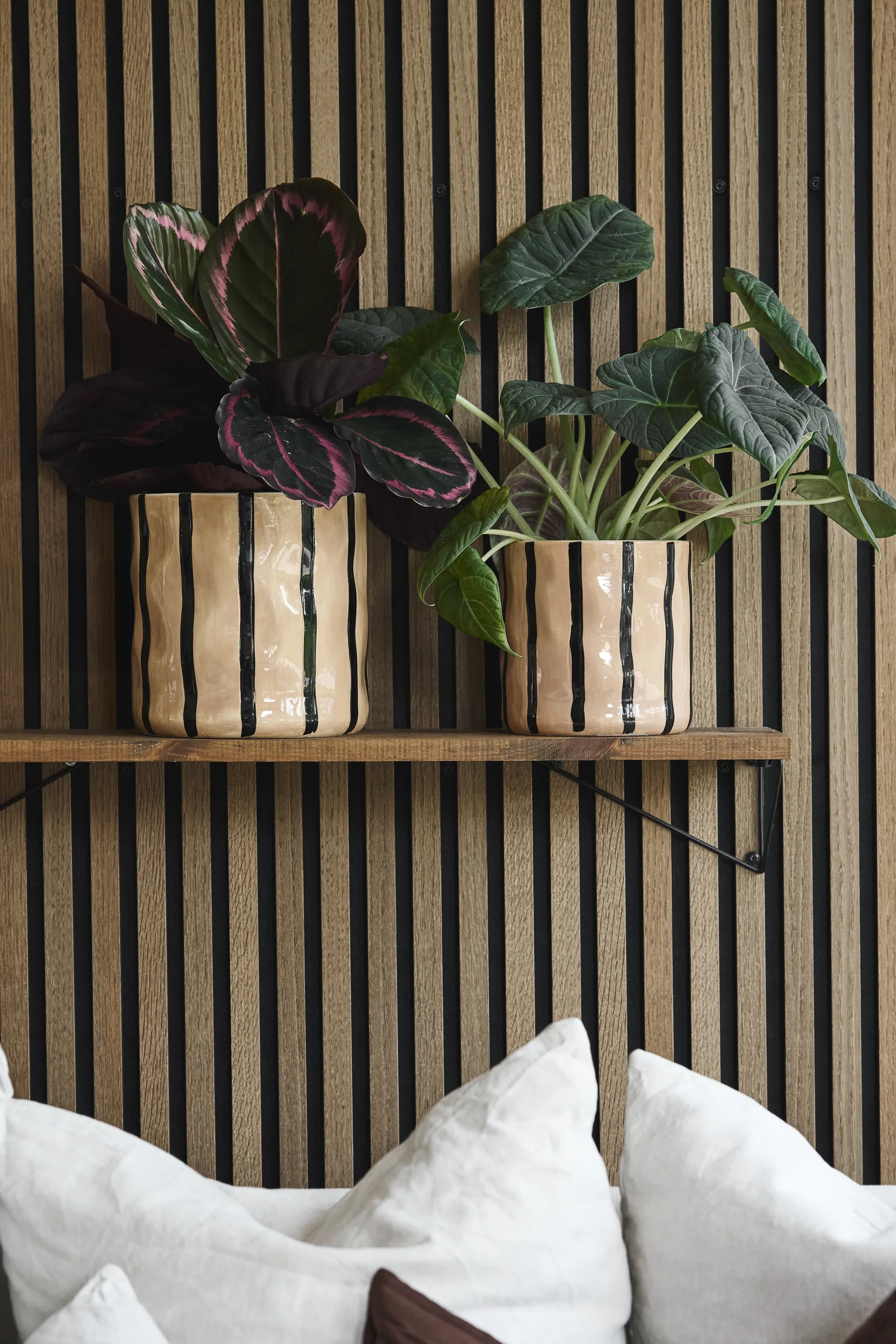 Thrive krukke Ø16 cm, Beige-svart Scandi Living