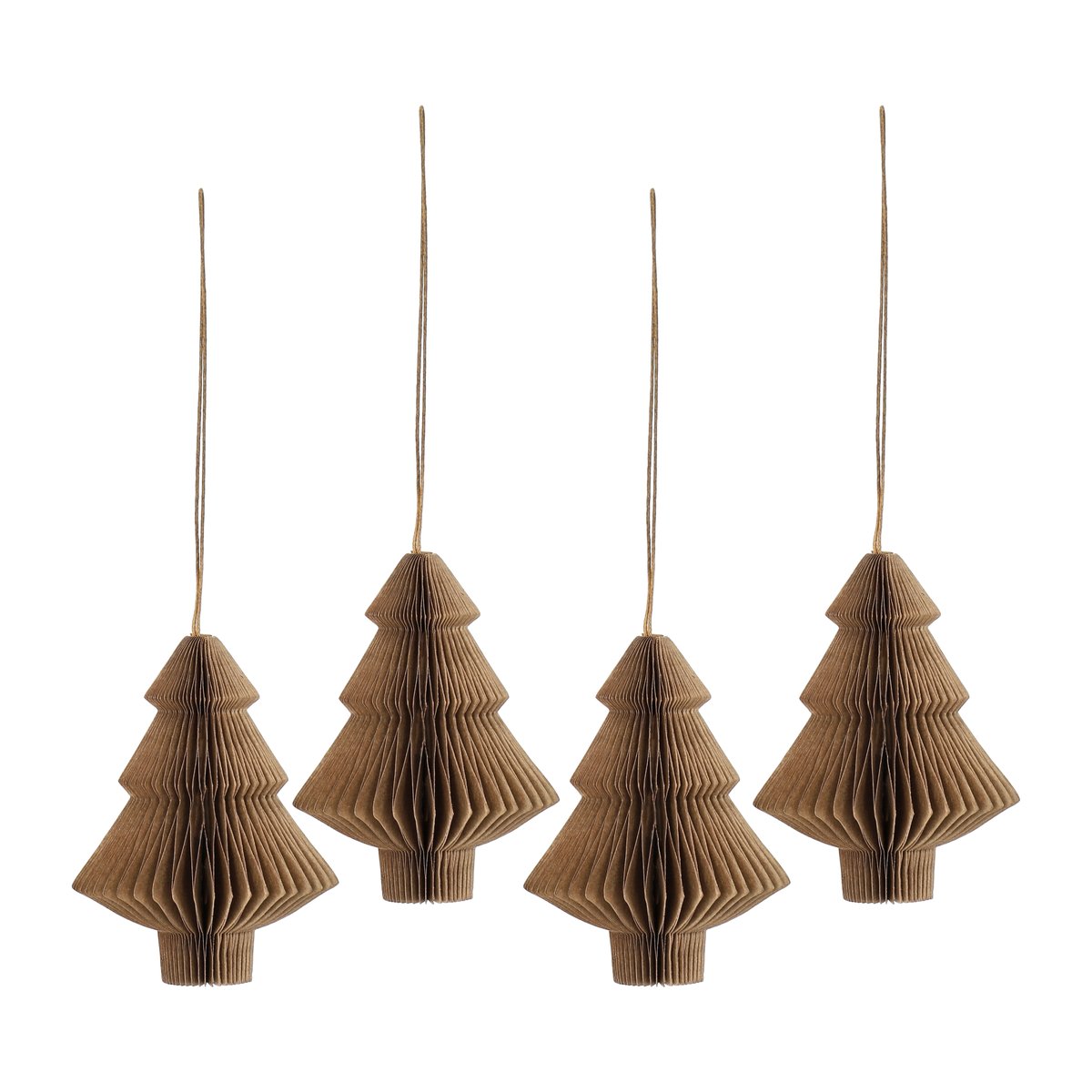 Scandi Living Tree juletrekuler 4-pakning Natural