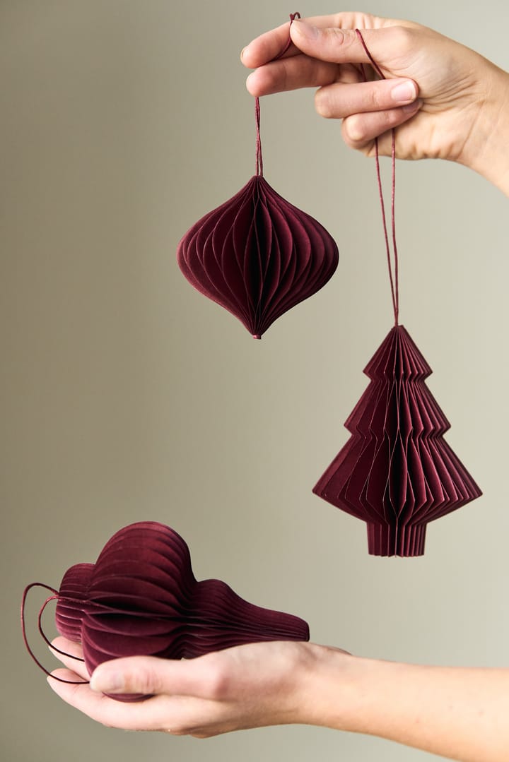 Tree juletrekuler 4-pakning, Red Scandi Living