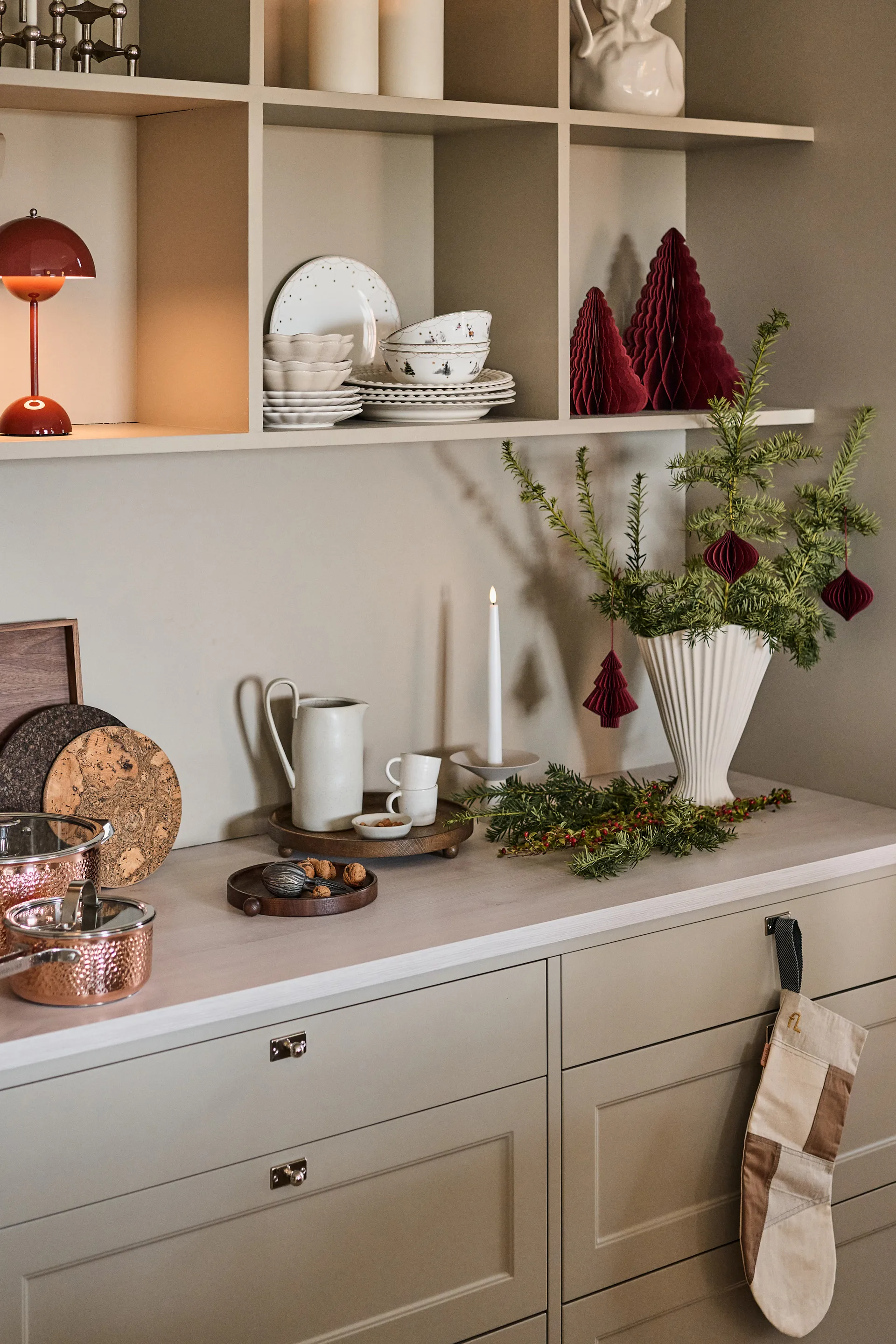 Trees juledekorasjon 2-pakning, Red Scandi Living