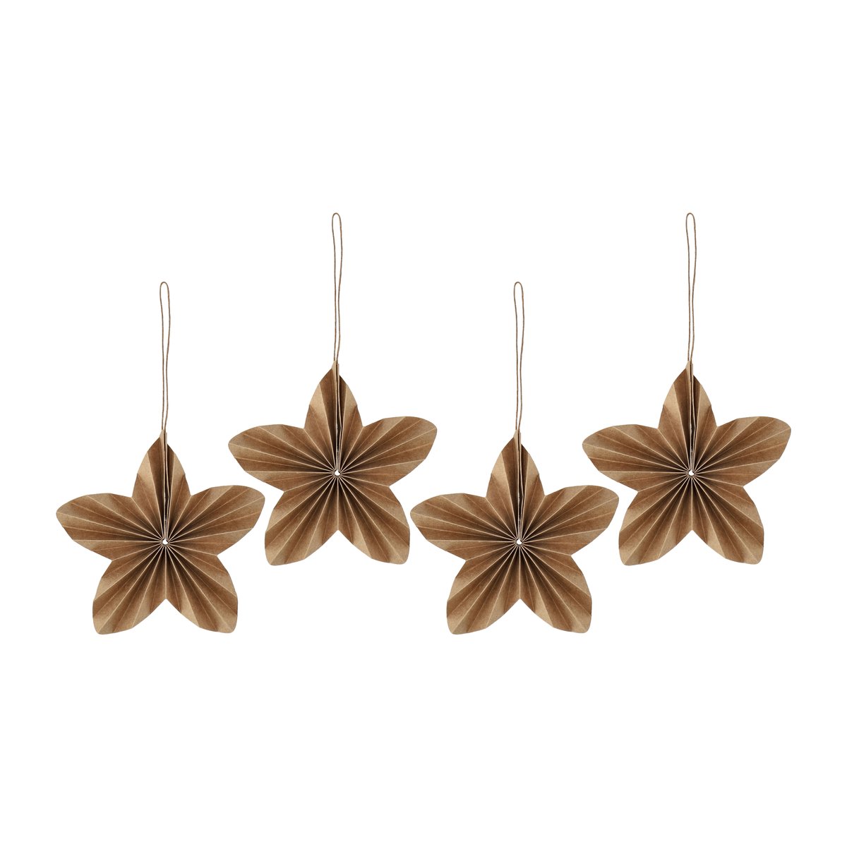 Scandi Living Twinkle juletrepynt 4-pakning Natural
