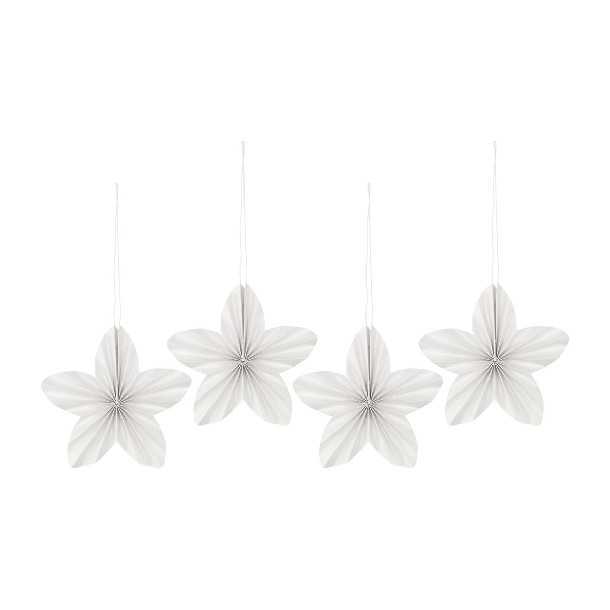 Scandi Living Twinkle juletrepynt 4-pakning White | Skandinavisk Design | Julepynt | Hvit