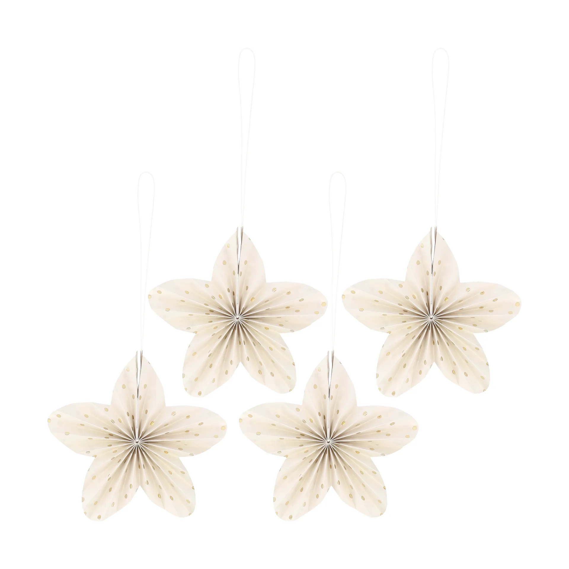 Twinkle juletrepynt 4-pk, Gull, prikkete Scandi Living