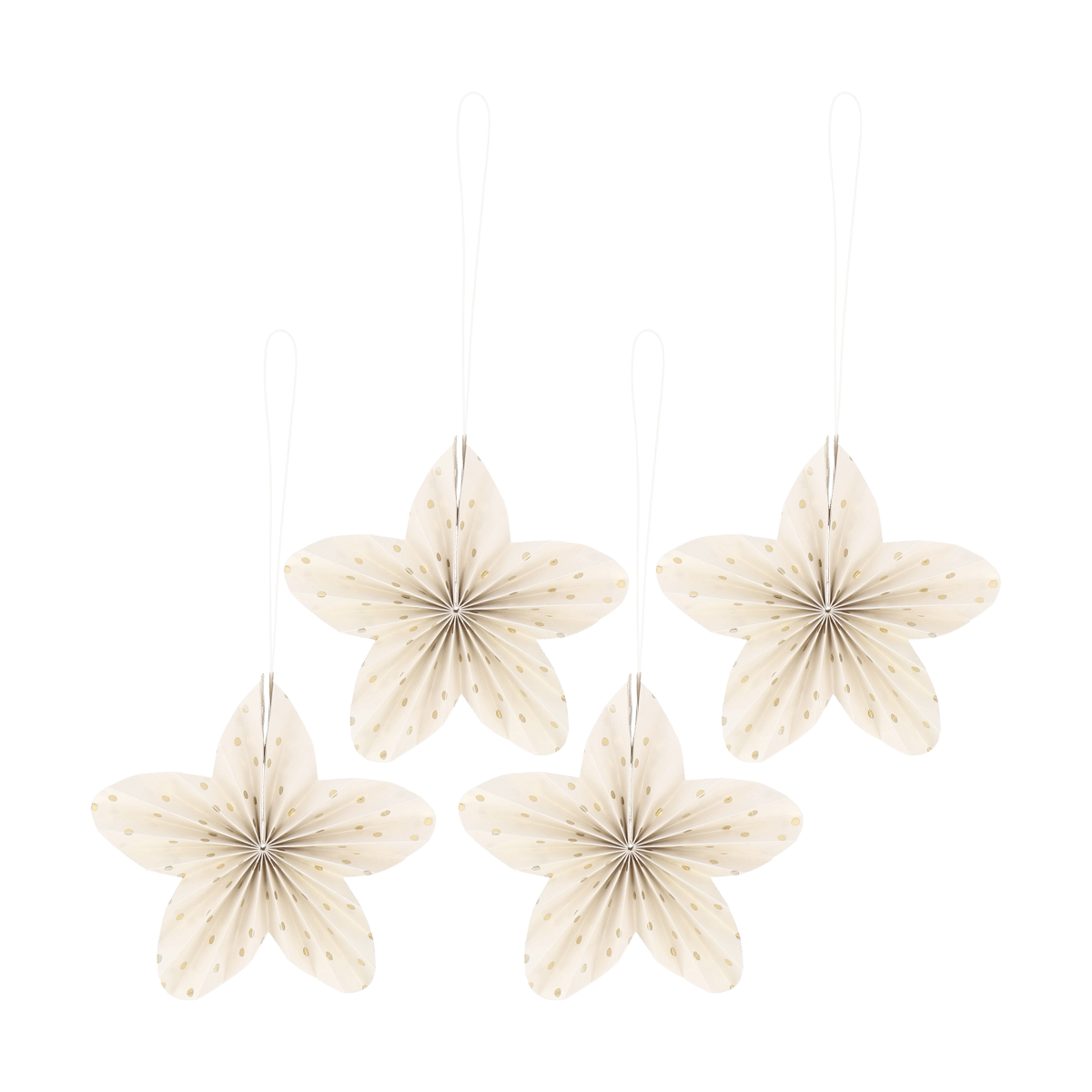 Scandi Living Twinkle juletrepynt 4-pk Gull, prikkete