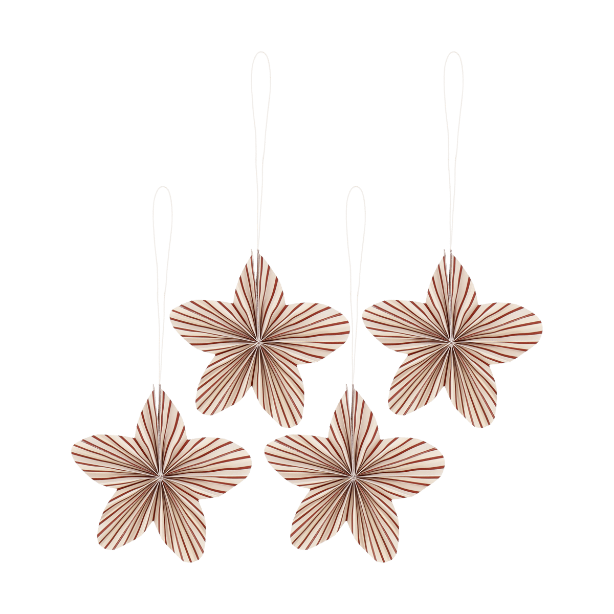 Scandi Living Twinkle juletrepynt 4-pk Rød, stripete