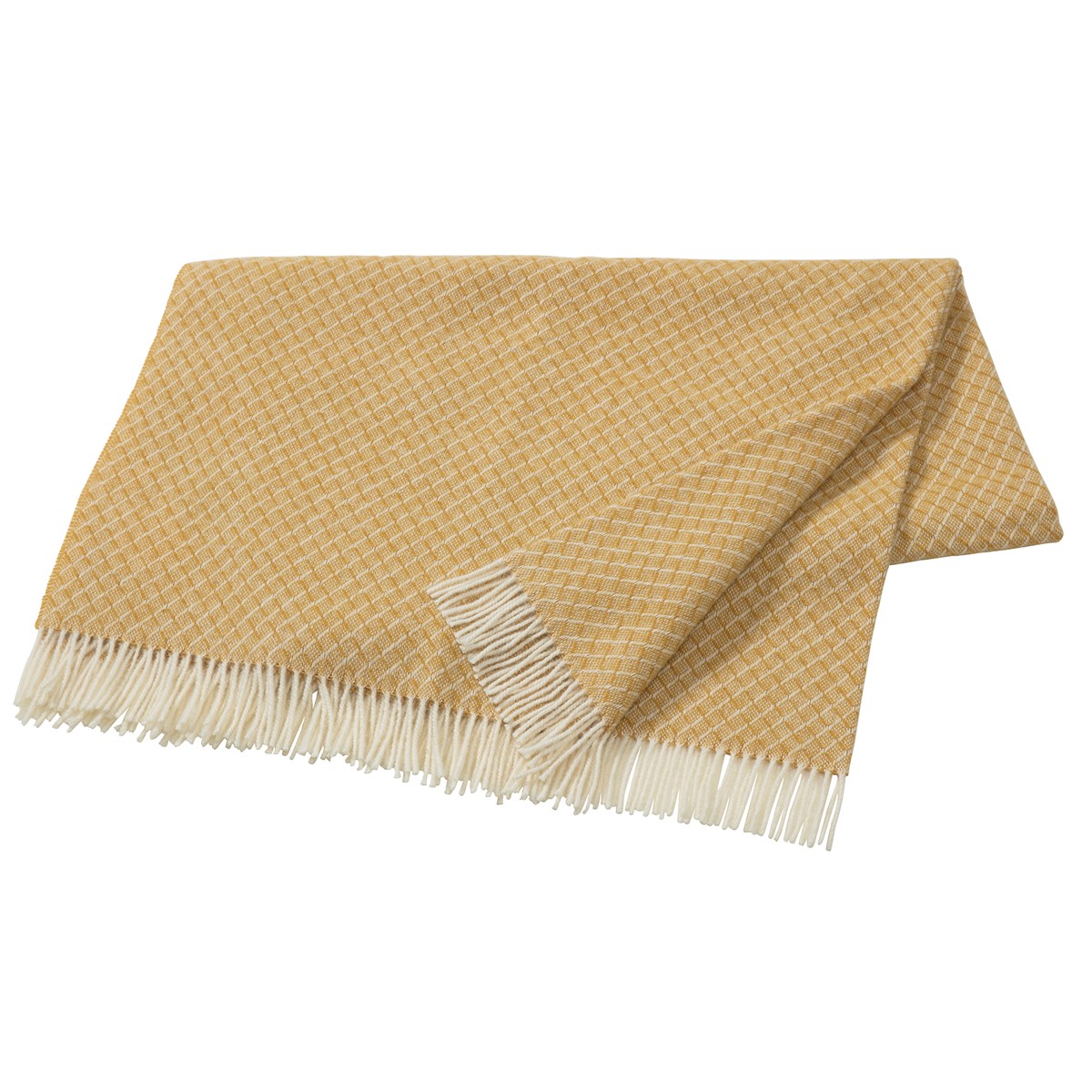 Bilde av Scandi Living Wicker ullpledd Mustard