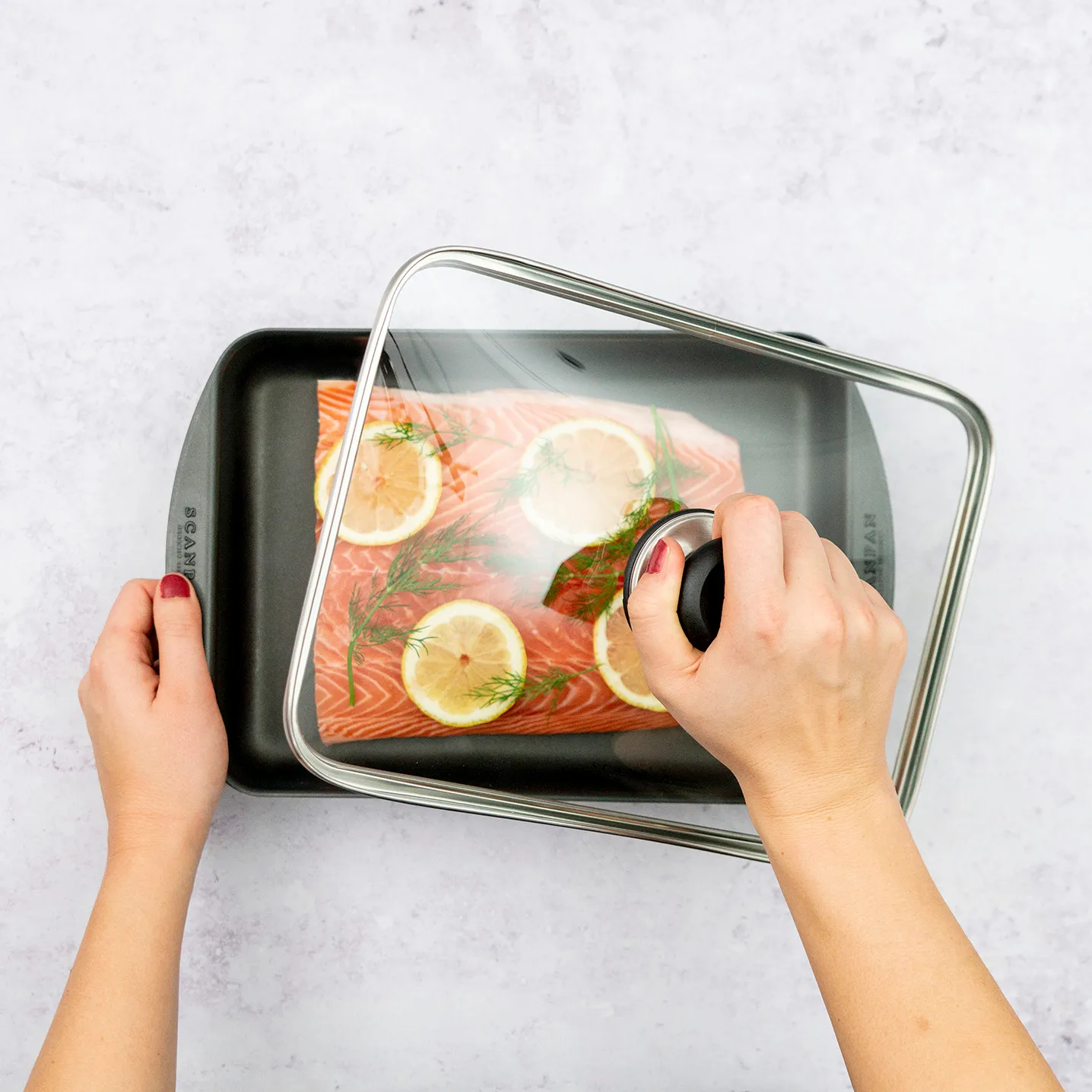 Scanpan Classic glasslokk 21x29 cm, Klar Scanpan