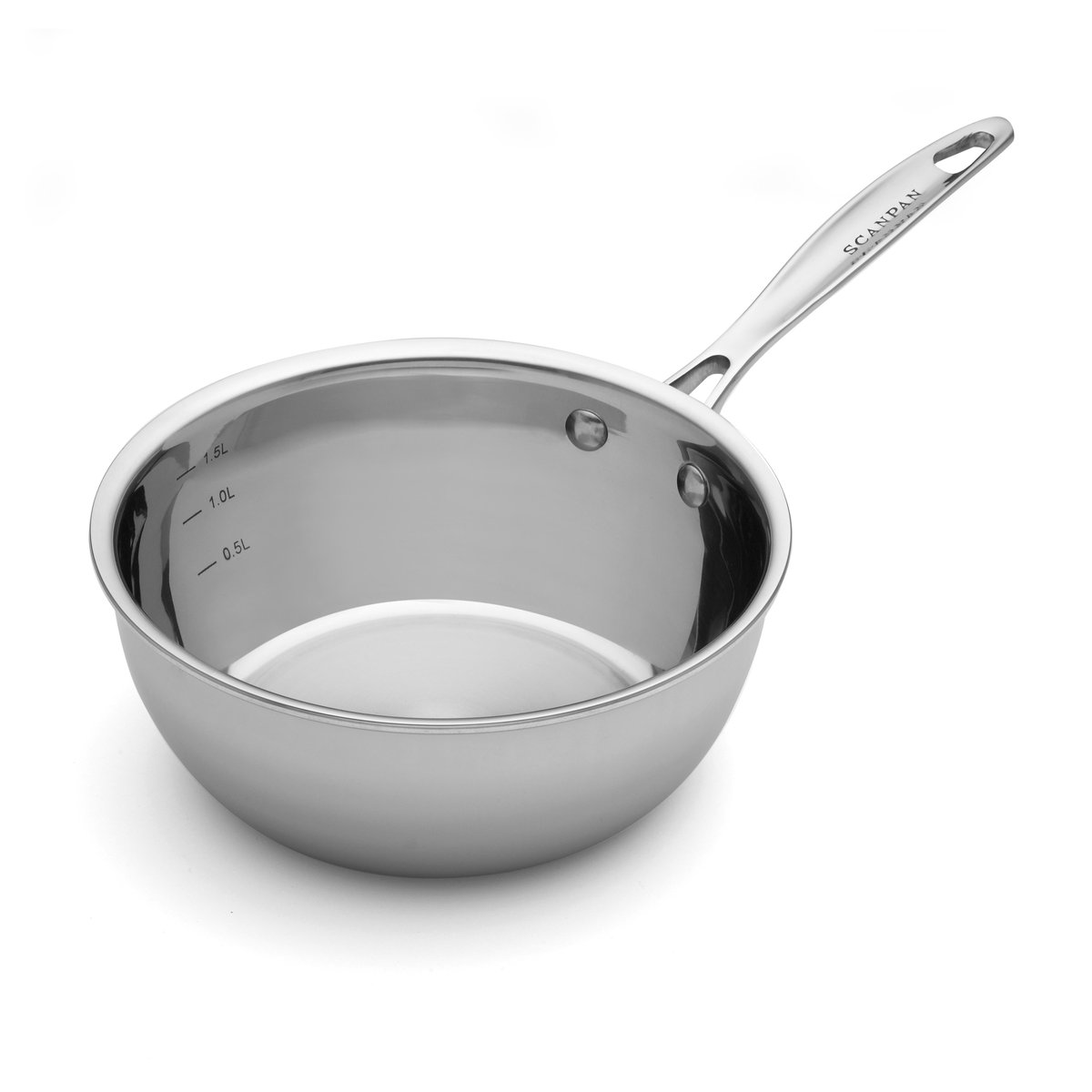 Scanpan Fusion 5 sauteuse stål 1,8 L | Skandinavisk Design | Traktørpanner & Sauteringspanner | Sølv