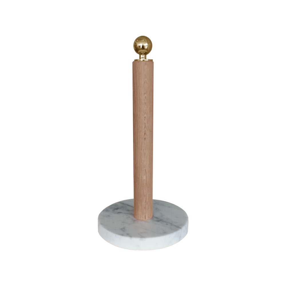 Scherlin Trkerullholder Eik, messingknott | Skandinavisk Design | Tørkerullholder | Beige