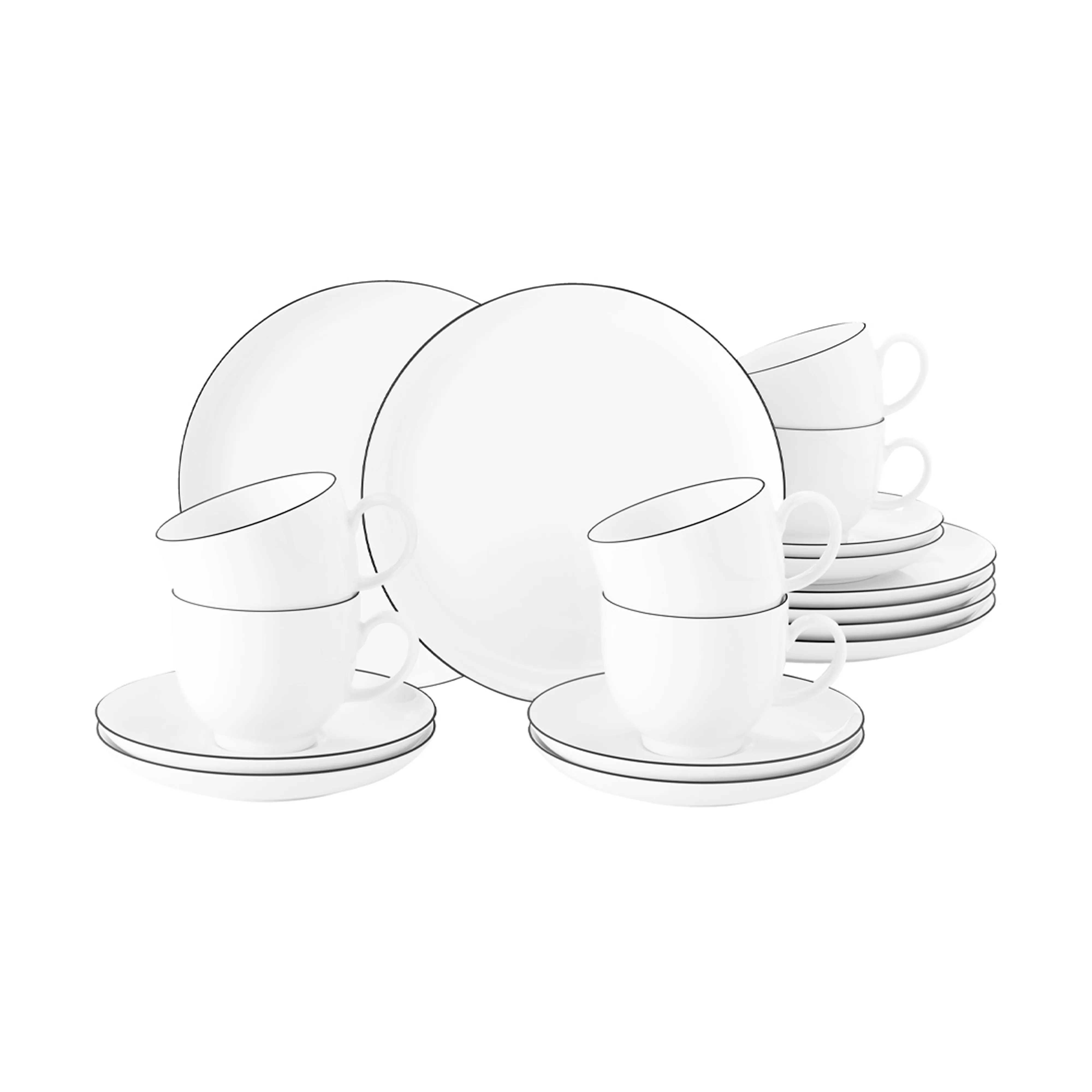 Saladier Rond Seltmann Weiden 15 Cm | Porcelaine Bord Noir - Lave-vaisselle, Micro-ondes - Ligne Black - 4