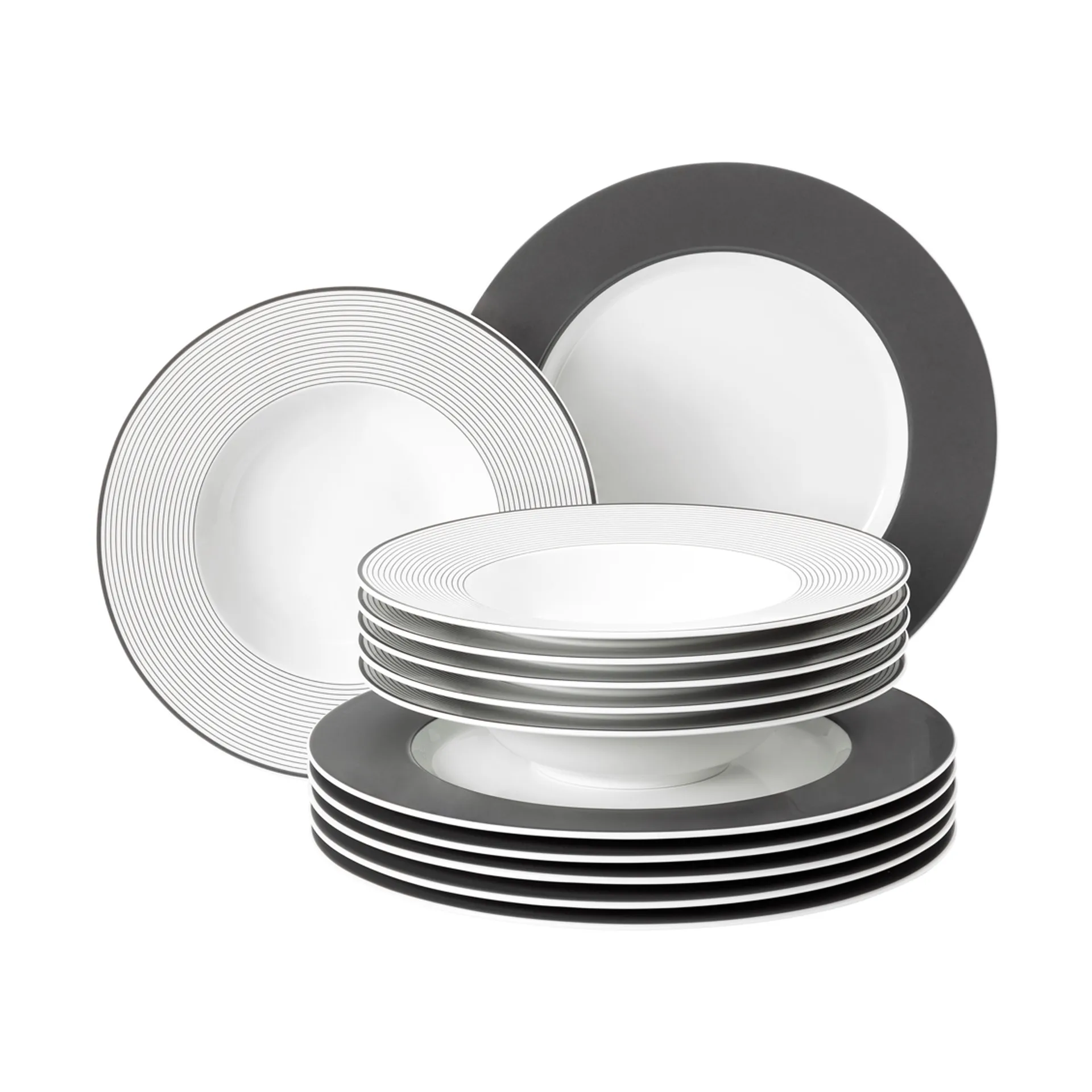No Limits servisesett 12 deler, Antrasitt Seltmann Weiden