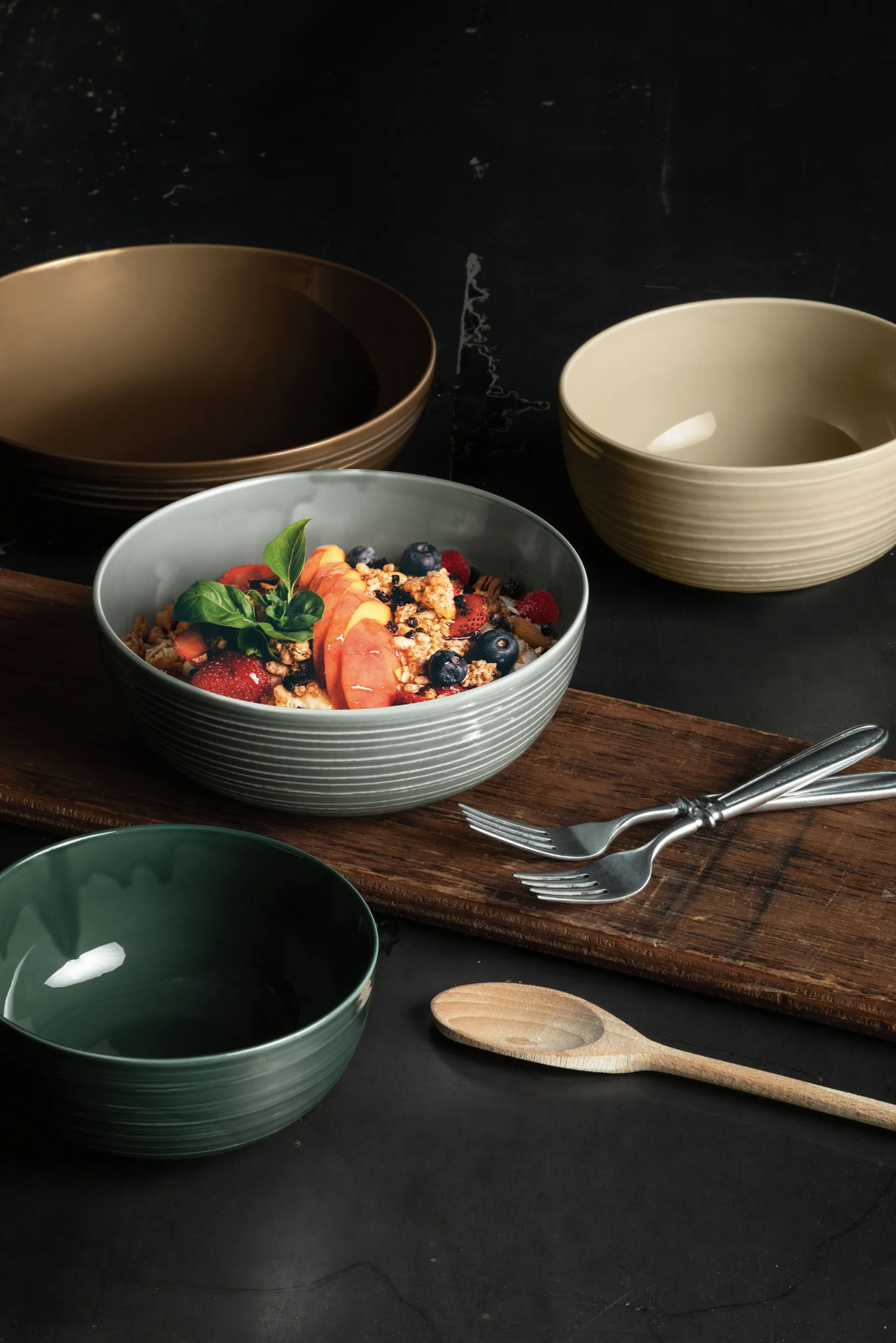 Terra skål Ø 20,4 cm 2-pakning, Moss Green Seltmann Weiden