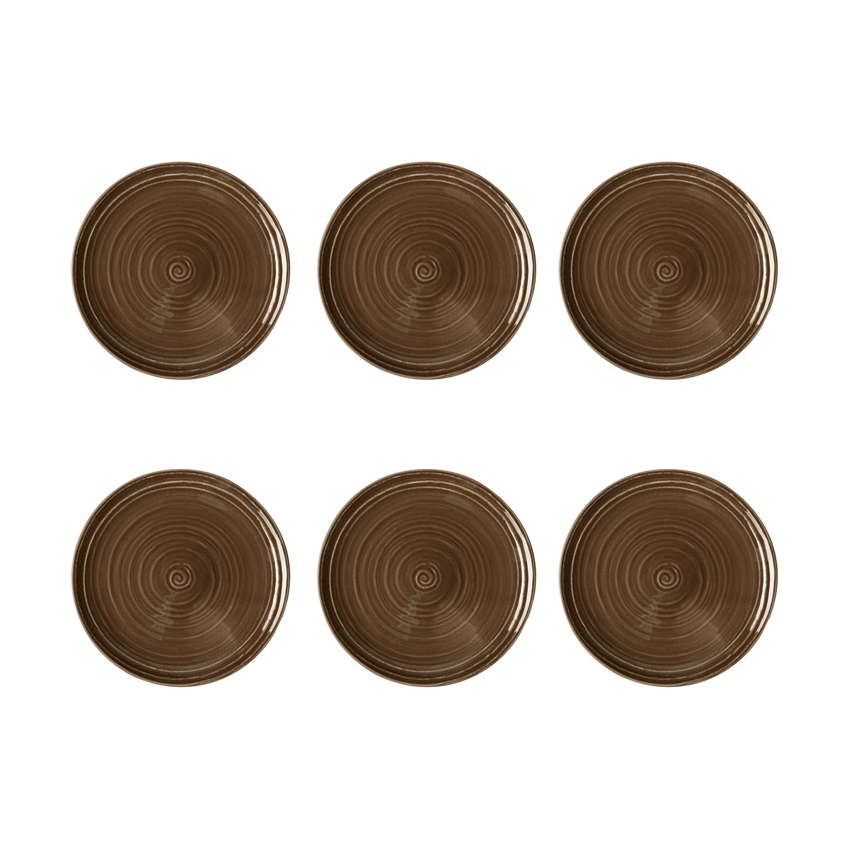 Seltmann Weiden Terra tallerken 17,7 cm 6-pakning Earth Brown