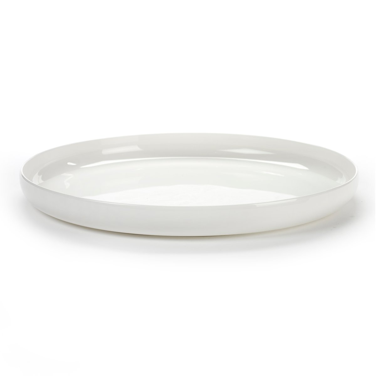 Serax Base tallerken med hy kant hvit 28 cm | Skandinavisk Design | Middagstallerkener | Hvit