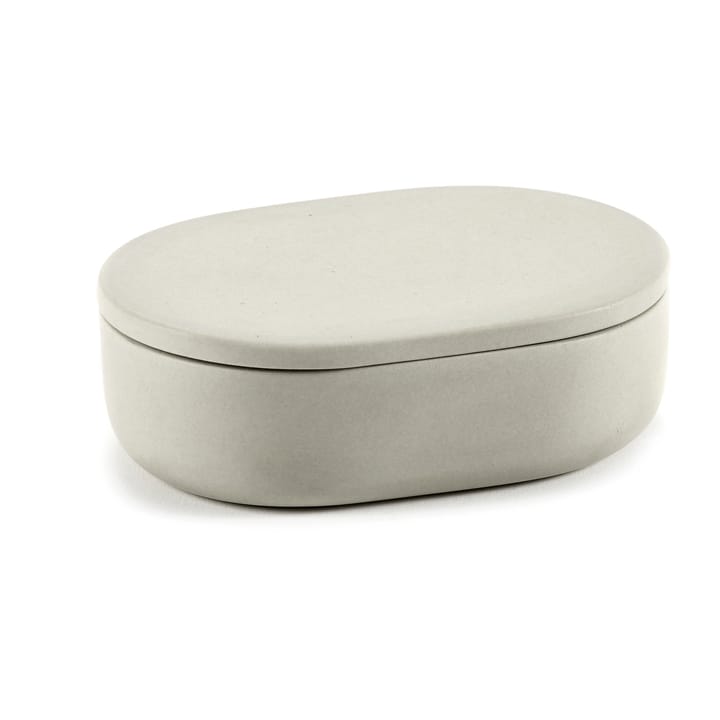 Cose oppbevaringsboks oval med lokk S 3,3 x 10,2 cm - Beige - Serax