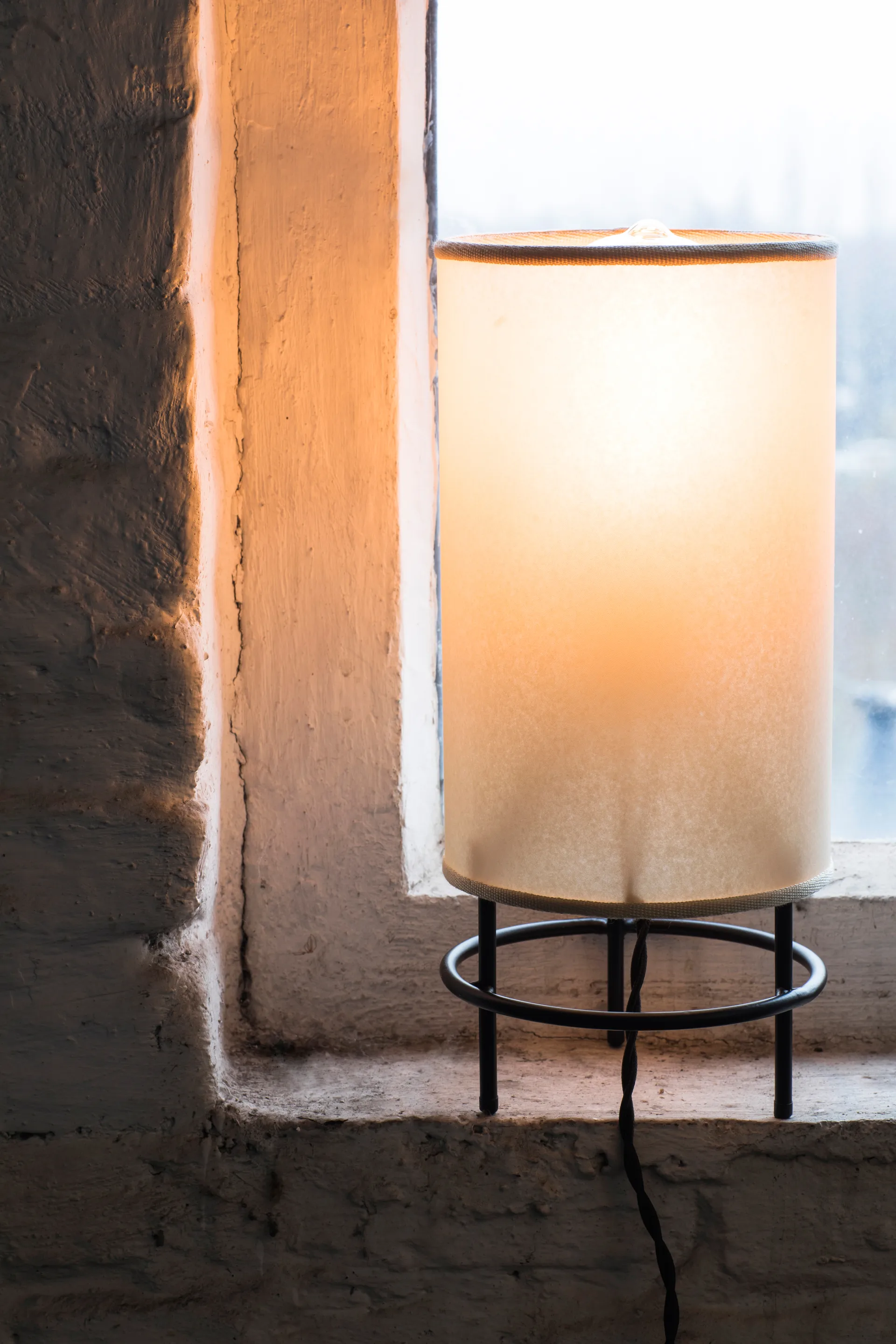 Cylinder bordlampe Ø13 cm, Beige Serax
