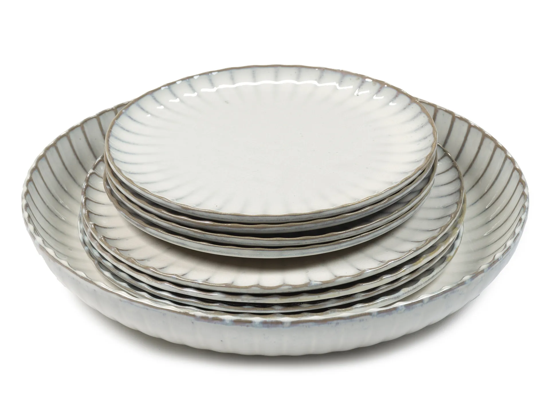 Inku dinner set 9 deler, White Serax