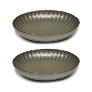 Inku high tallerken M Ø21 cm 2-pakn. - Green - Serax