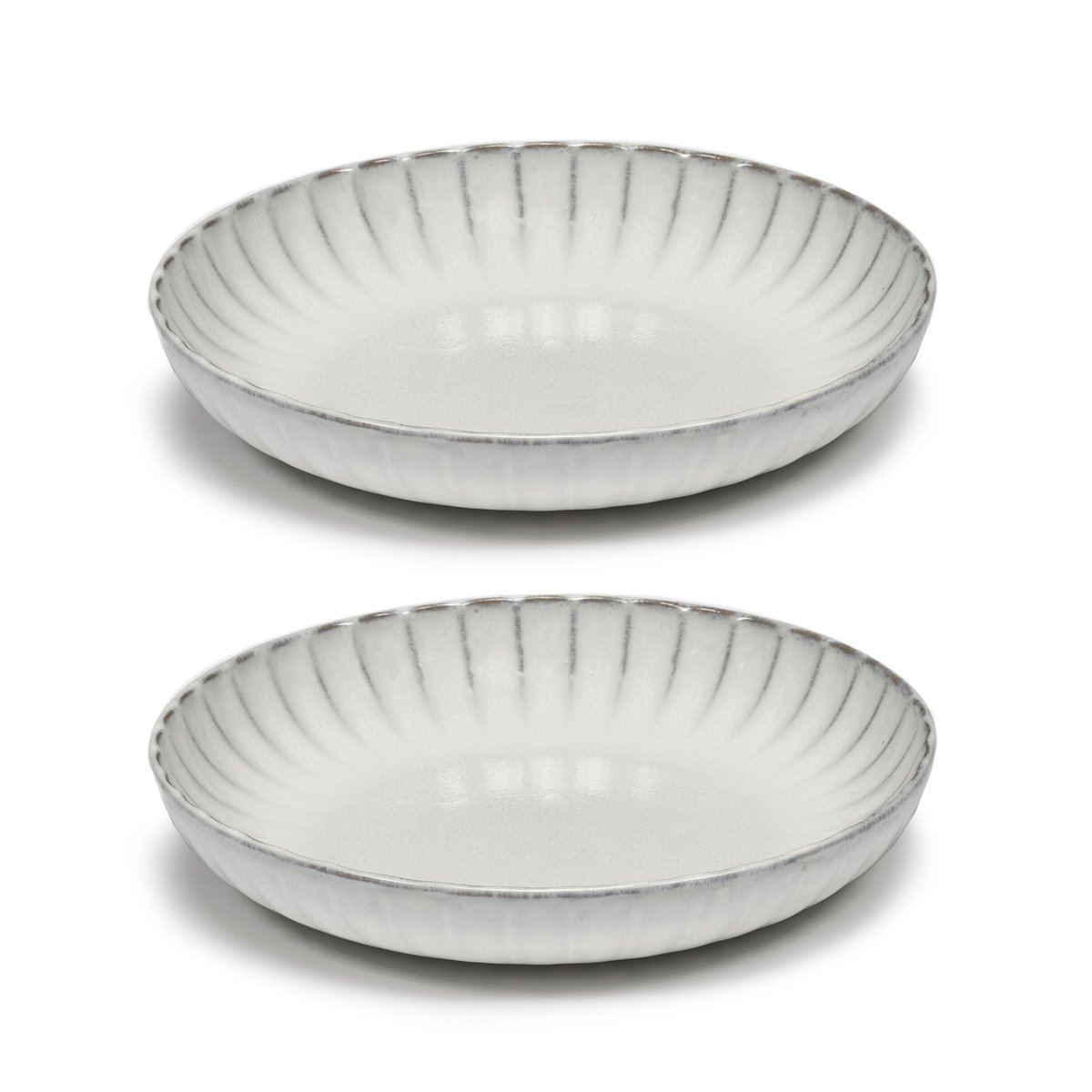 Serax Inku high tallerken M Ø21 cm 2-pakn. White