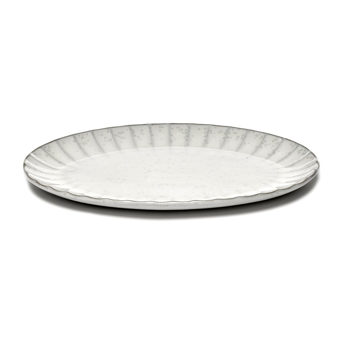 Serax Inku oval tallerken L 21 x 30 cm White | Skandinavisk Design | Middagstallerkener | Hvit
