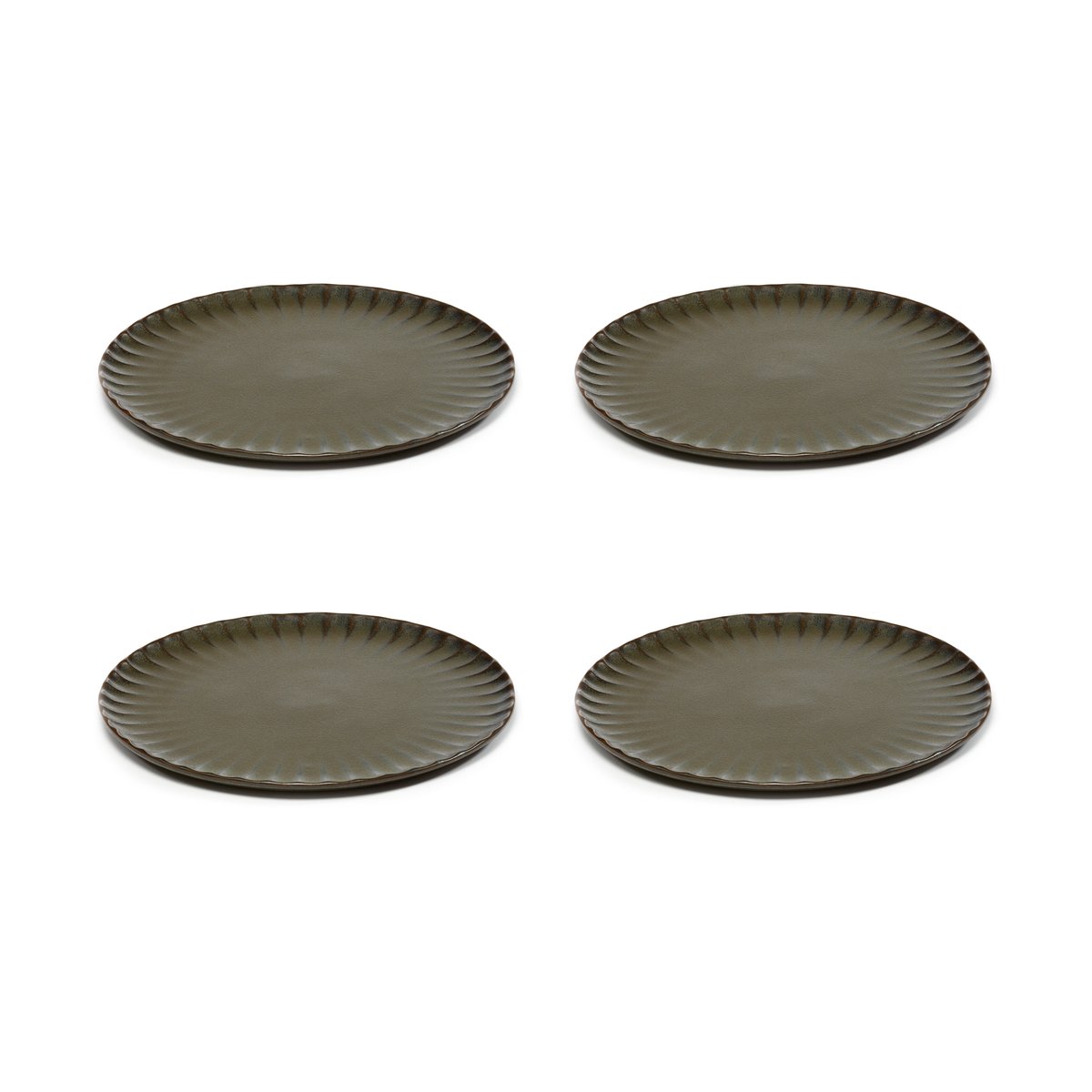 Serax Inku tallerken L Ø24 cm 4-pakn. Green