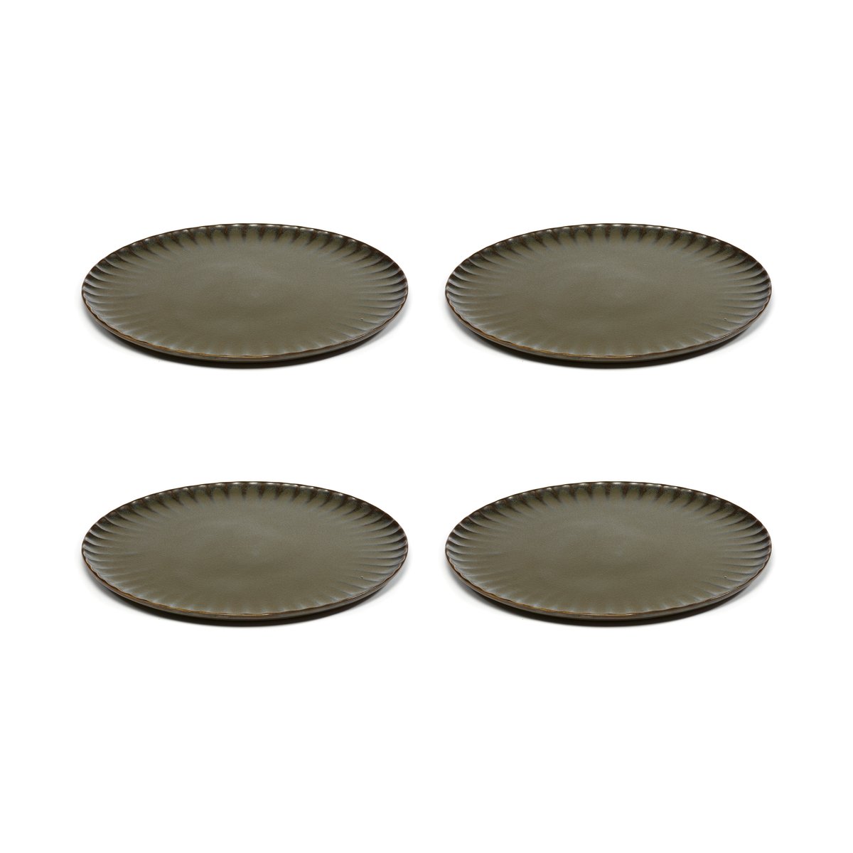 Serax Inku tallerken XL Ø27 cm 4-pakn. Green