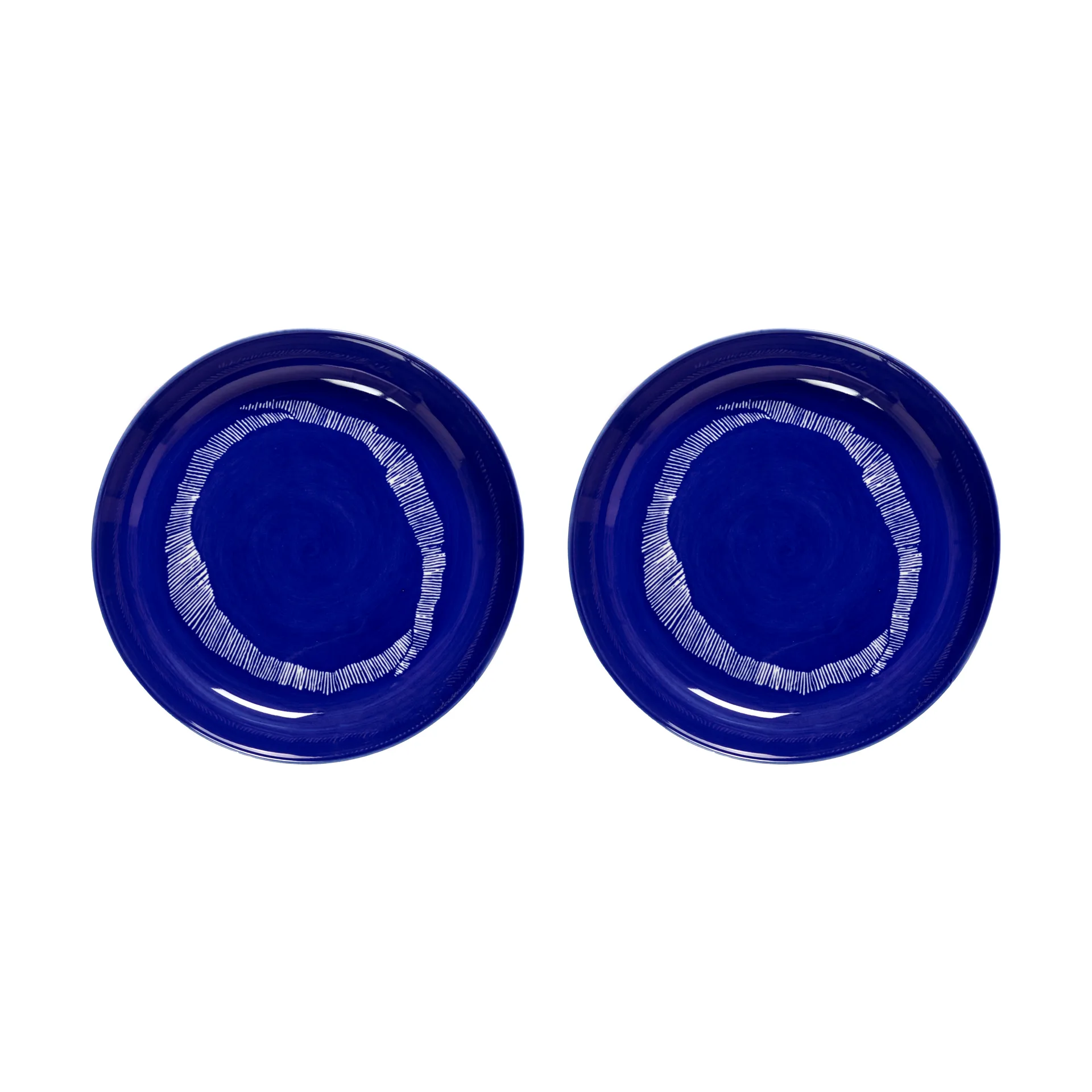 Ottolenghi Feast dyp tallerken Ø22 cm 2-pakning, Dark blue stripes-white Serax