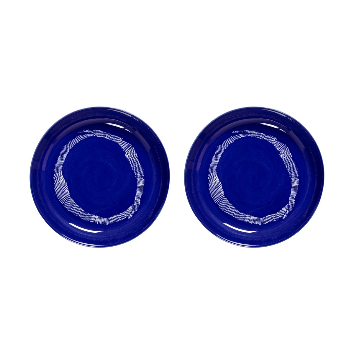Ottolenghi Feast dyp tallerken Ø22 cm 2-pakning Dark blue stripes-white