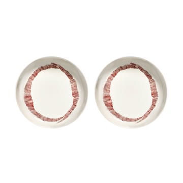 Ottolenghi Feast dyp tallerken Ø22 cm 2-pakning - White stripes-red - Serax