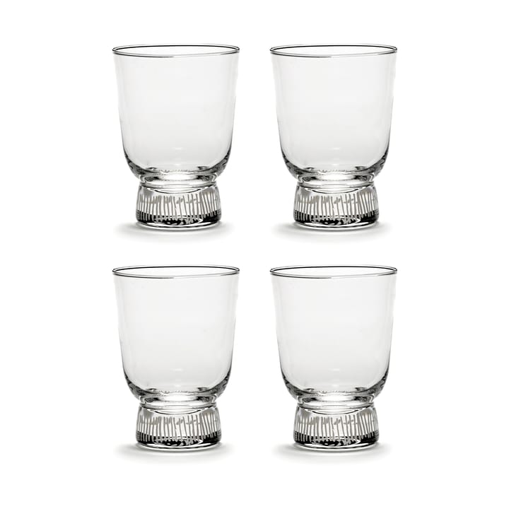 Ottolenghi Feast glass 33 cl 4-pakning, Stripes sandblasted Serax