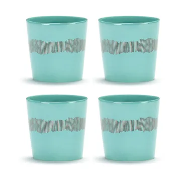 Ottolenghi Feast kaffekopp 25 cl 4-pakning - Azure stripes-red - Serax