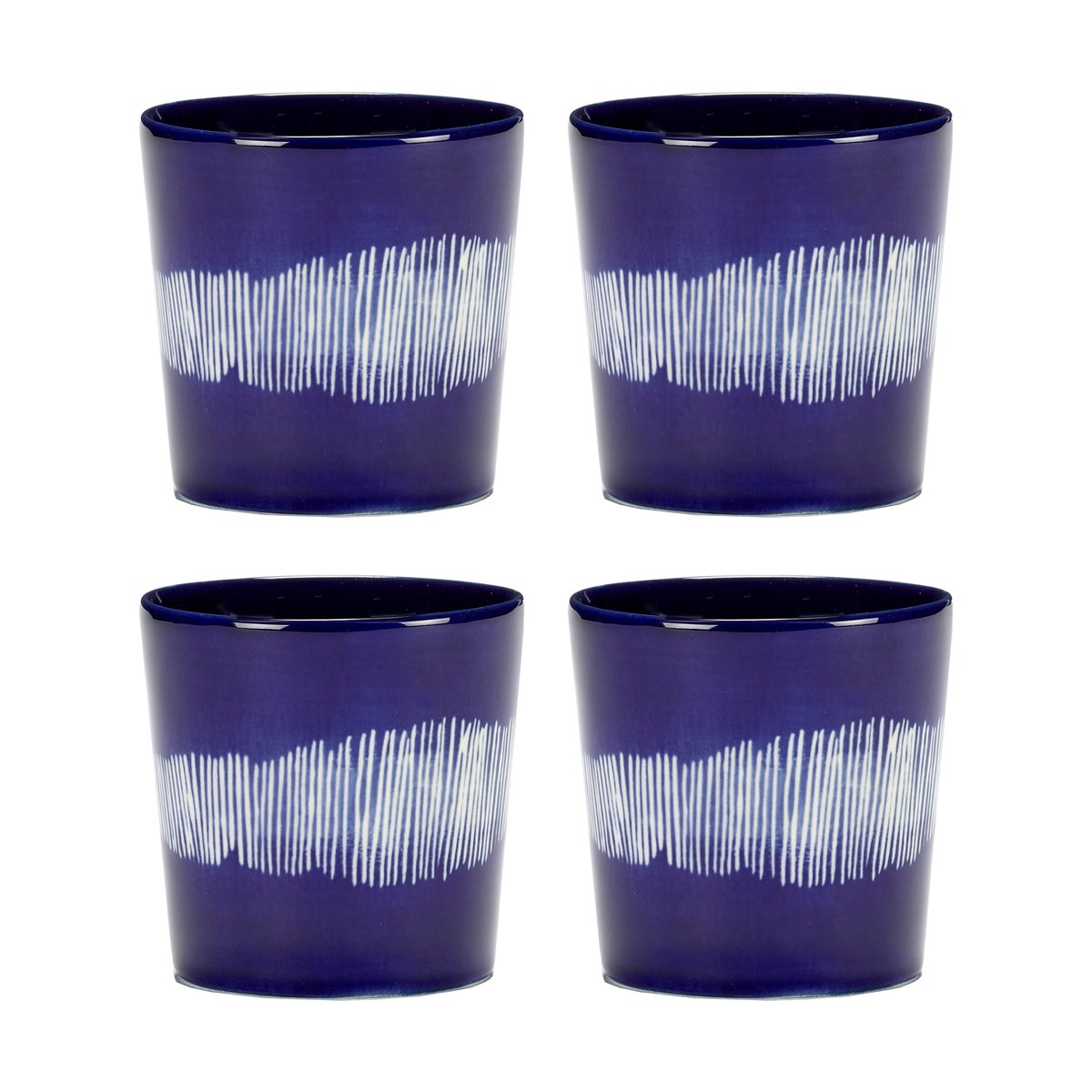 Serax Ottolenghi Feast kaffekopp 25 cl 4-pakning Dark blue-white