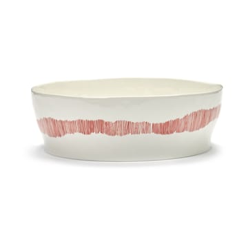 Ottolenghi Feast salatskål Ø27,5 cm - White stripes-red - Serax