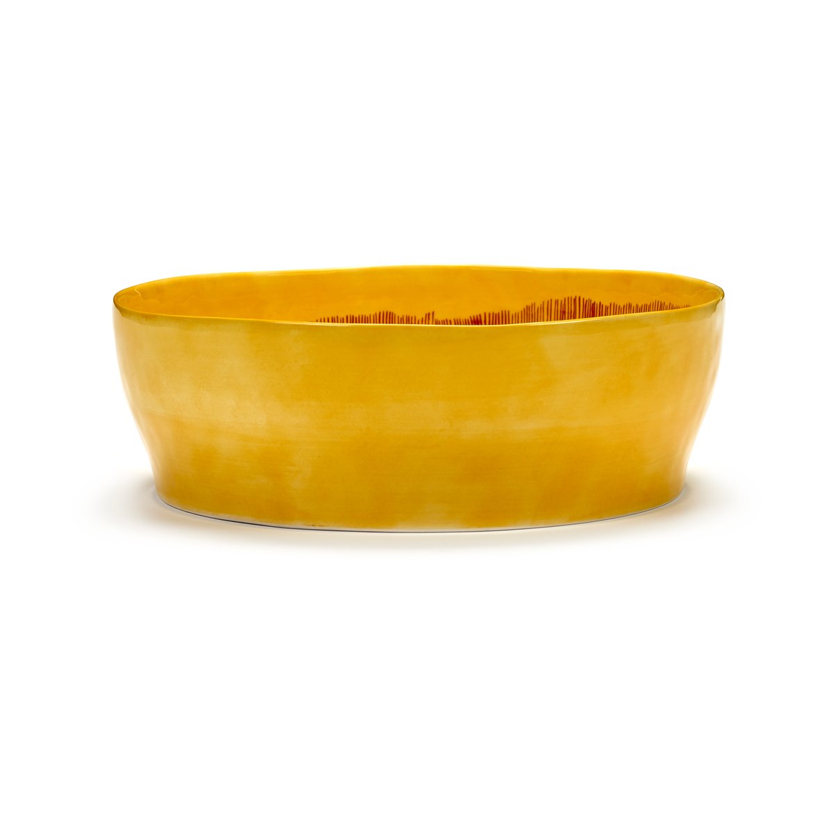 Serax Ottolenghi Feast salatskål 27,5 cm Yellow stripes-red