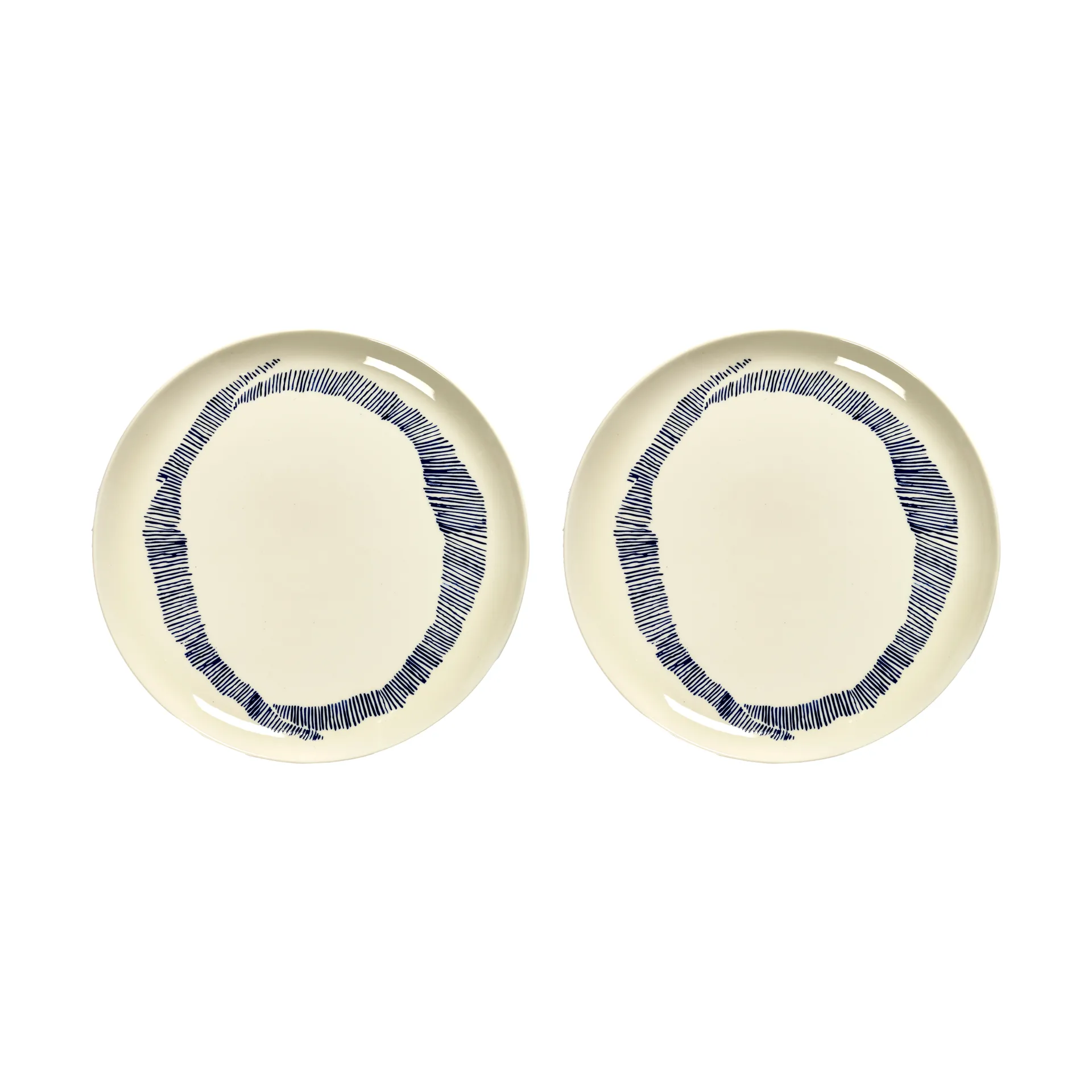 Ottolenghi Feast tallerken L Ø26 cm 2-pakning, White stripes-blue Serax
