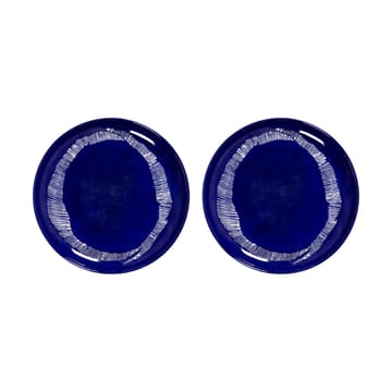 Ottolenghi Feast tallerken M Ø22,5 cm 2-pakning - Dark blue stripes-white - Serax