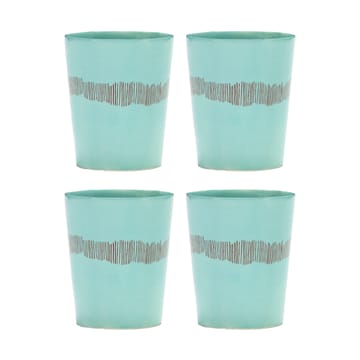Ottolenghi Feast tekopp 33 cl 4-pakning - Azure stripes-red - Serax
