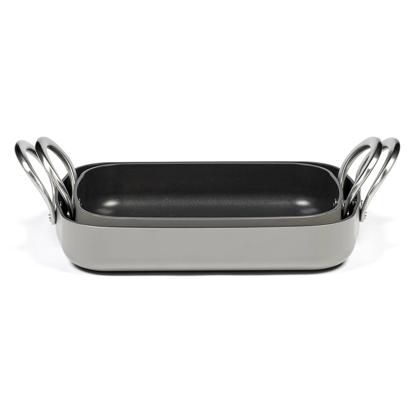 Pure ildfast form 23x34 cm, Stone grey Serax