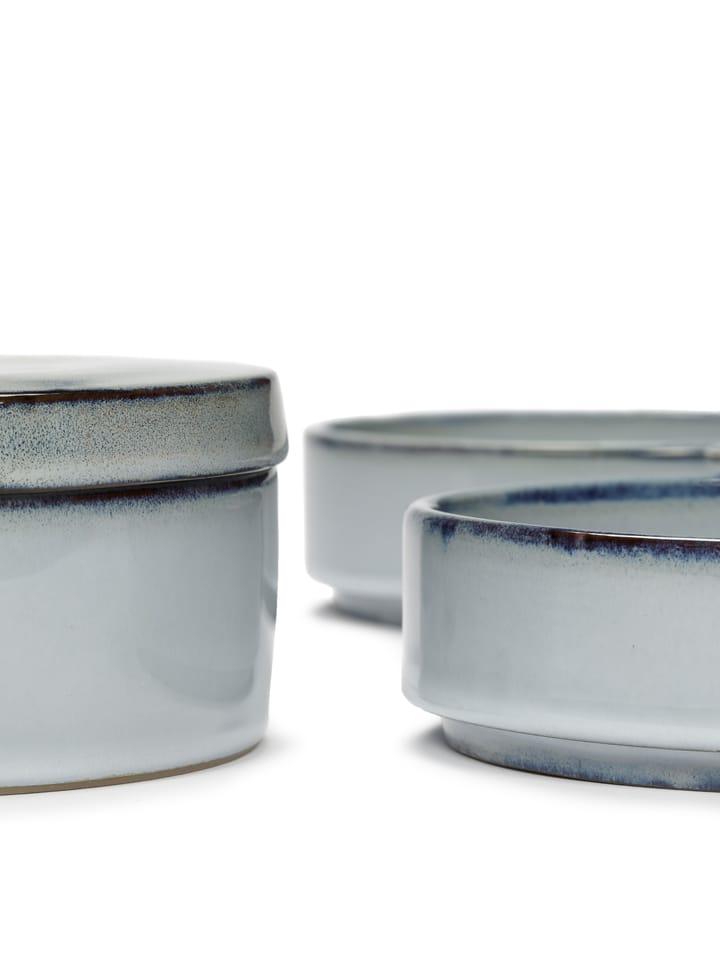 Pure skål 3 deler, kan stables, Ø14 cm - Blue - Serax