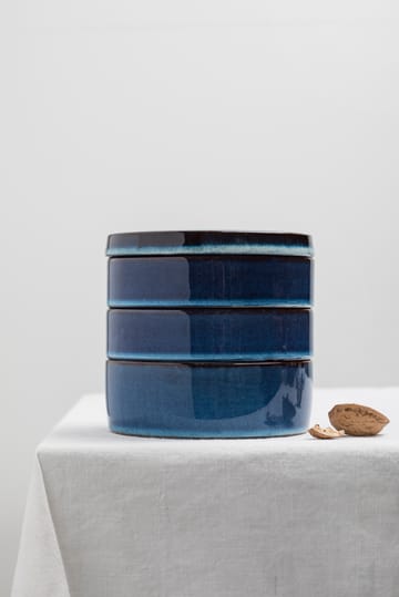 Pure skål 3 deler, kan stables, Ø14 cm - Dark Blue - Serax