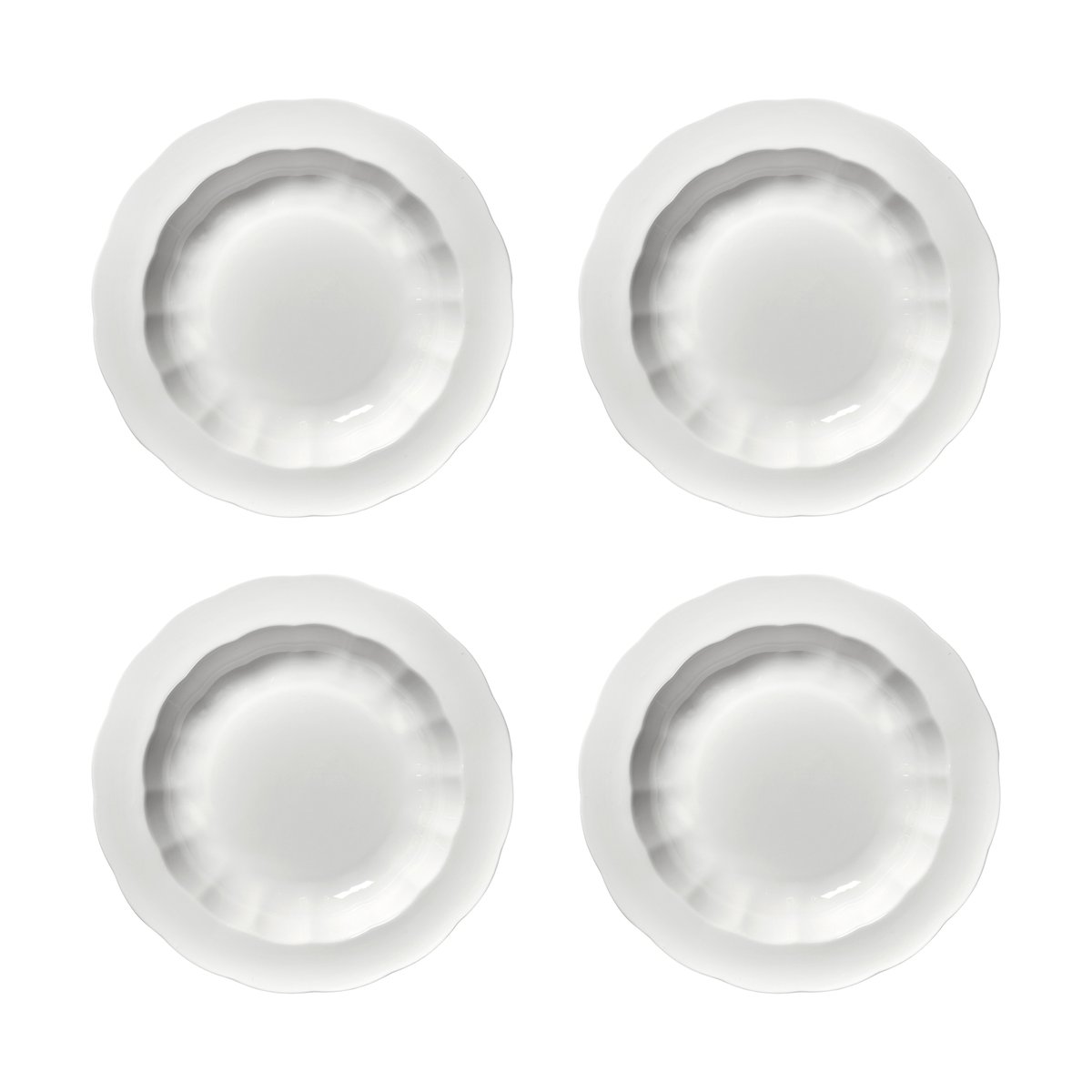 Serax Silhouette dyp tallerken M Ø23,7 cm 4-pakn. White