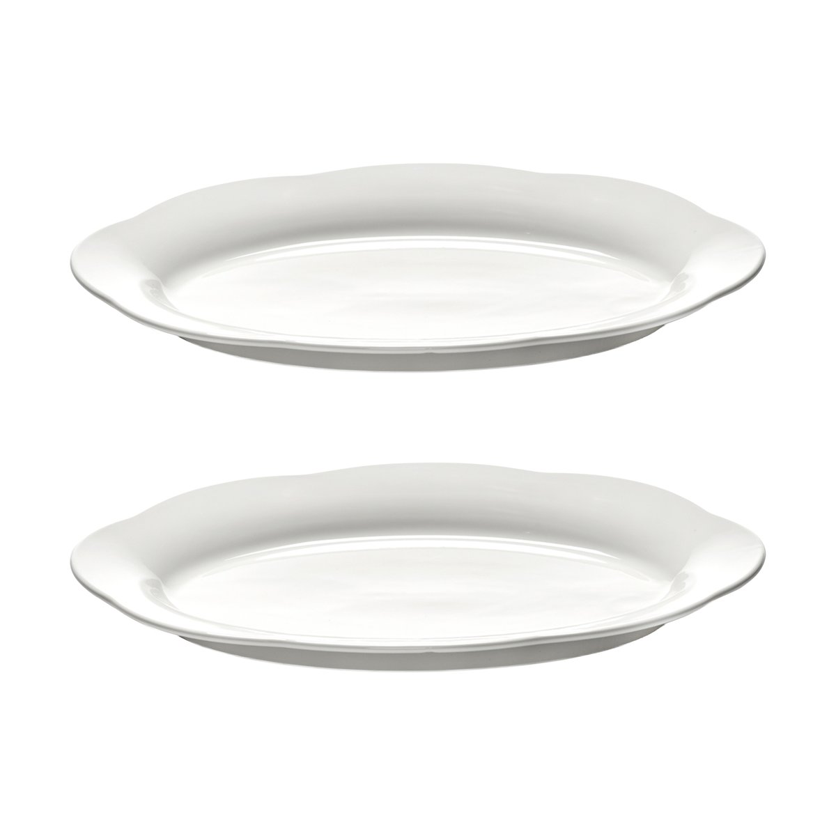 Serax Silhouette oval dyp tallerken L 21x30 cm 2-pakn. White